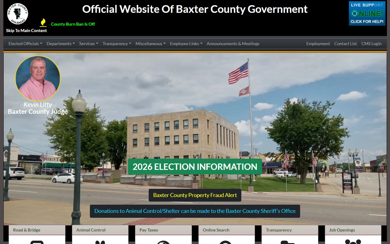 Baxter County property records search portal