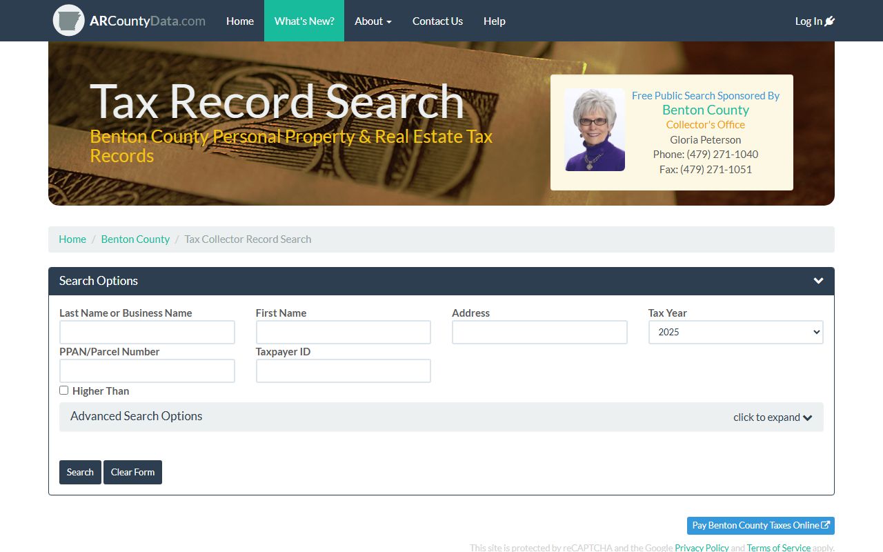 Benton County property records search portal
