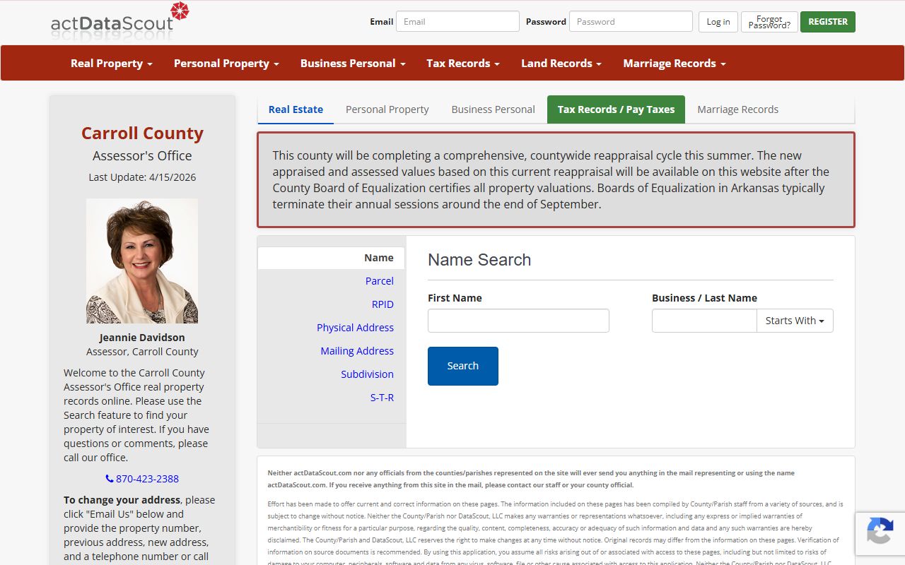 Carroll County Arkansas property records online database