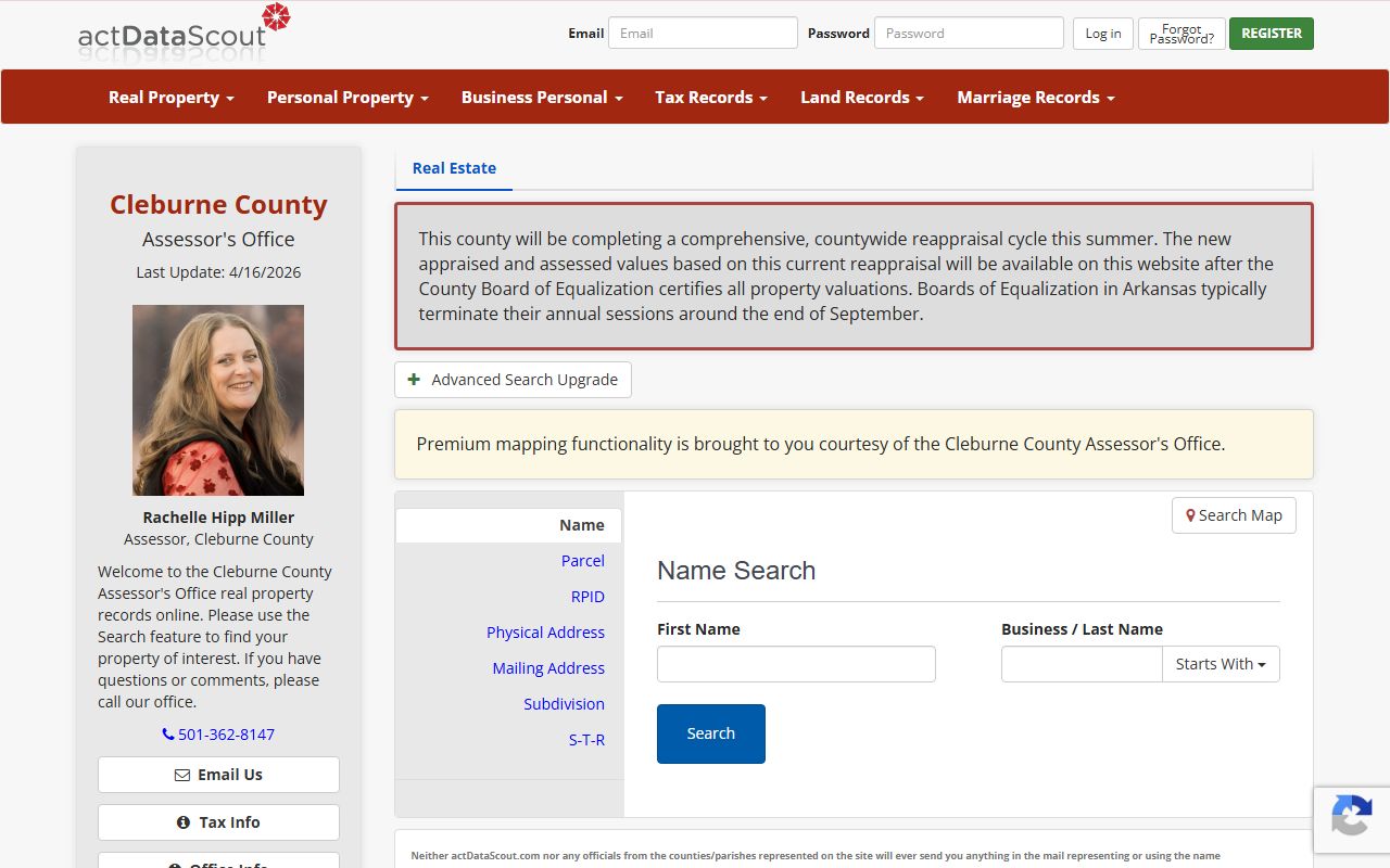 Cleburne County Arkansas property records online database