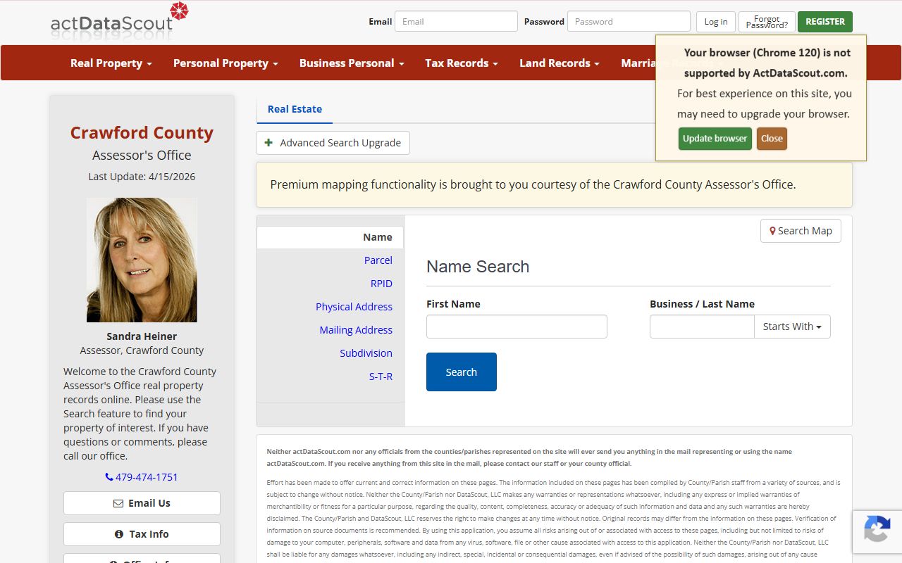 Crawford County property records search portal