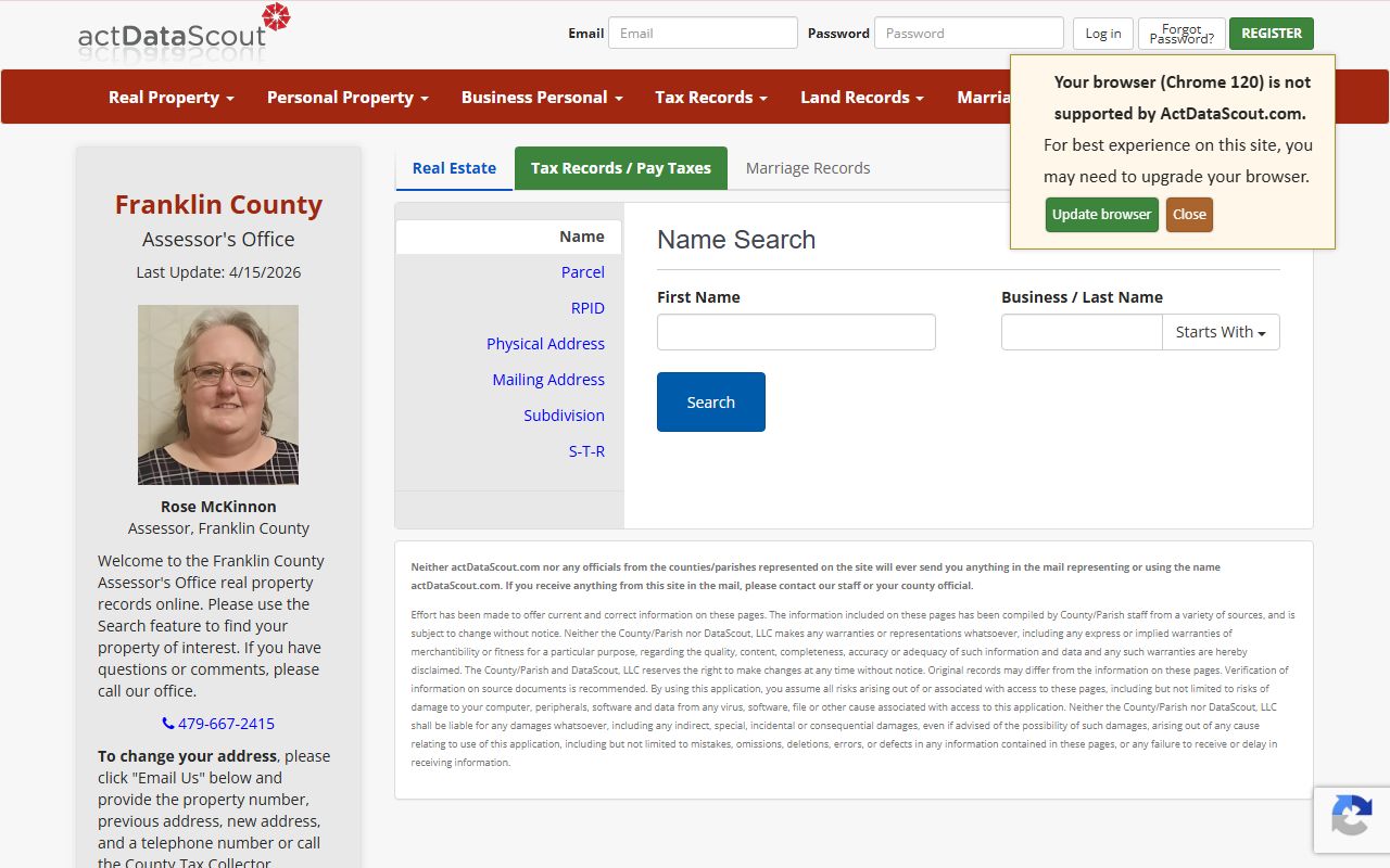 Franklin County Arkansas property records online database