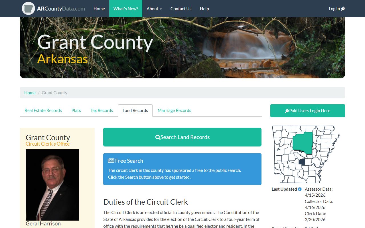 Grant County property records search portal