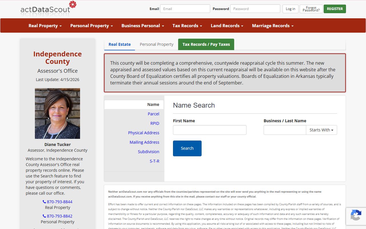 Independence County Arkansas property records online database