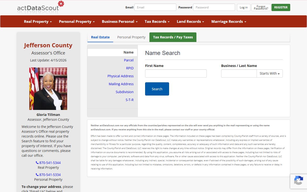 Jefferson County property records search portal