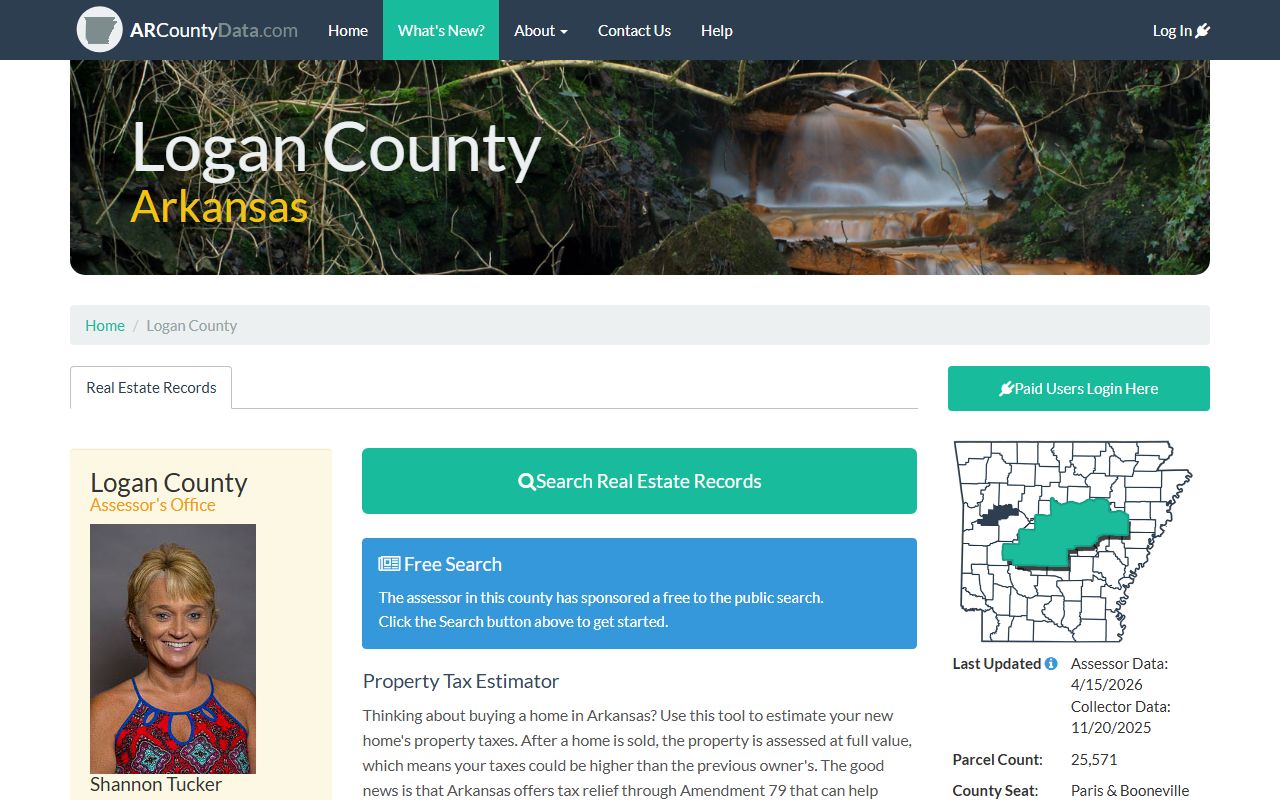 Logan County Arkansas property records online database