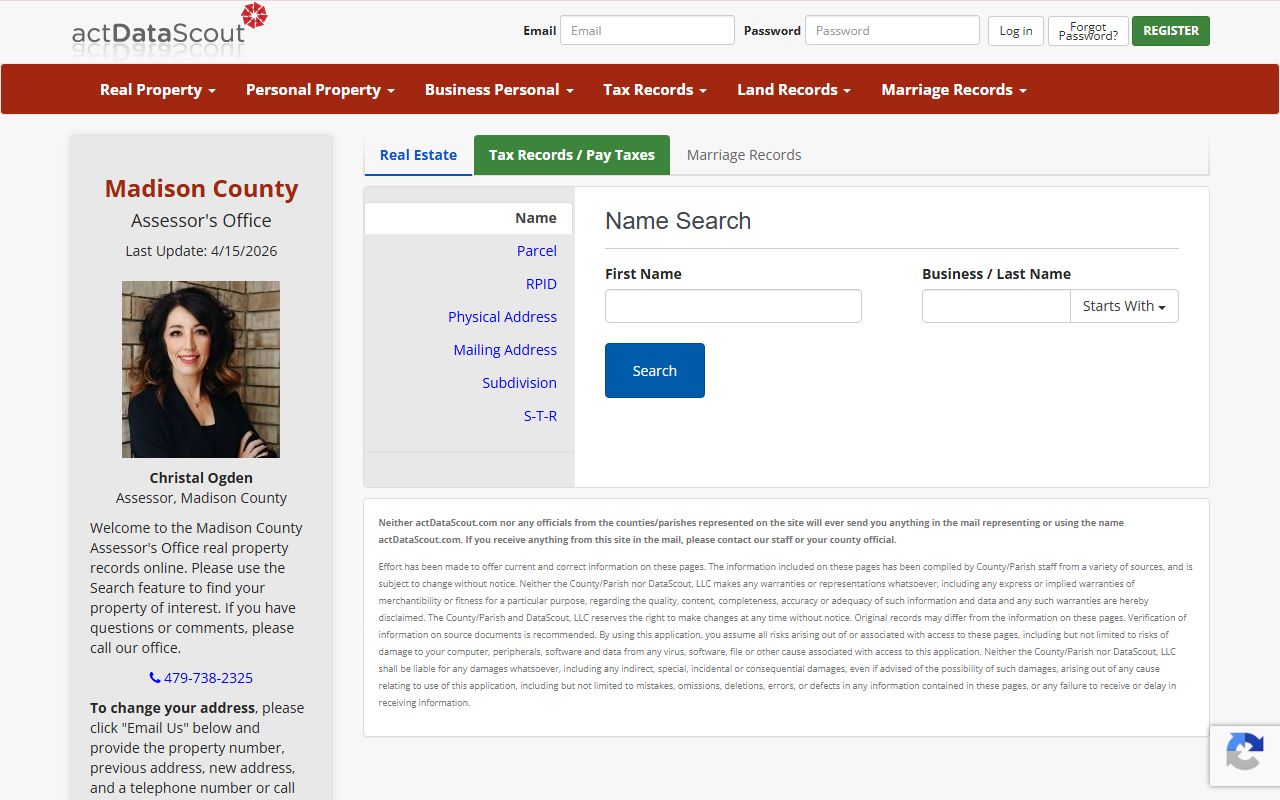 Madison County property records search portal