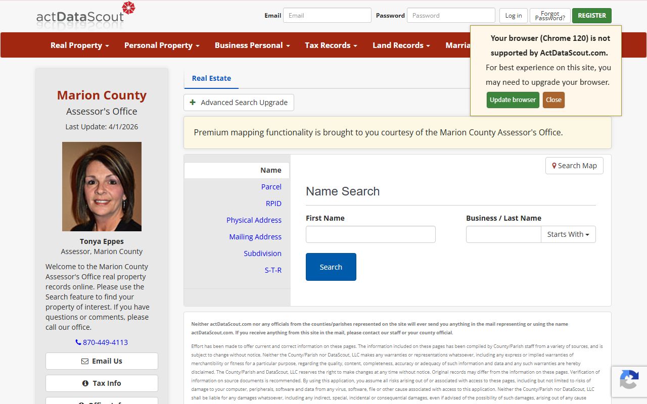 Marion County property records search portal