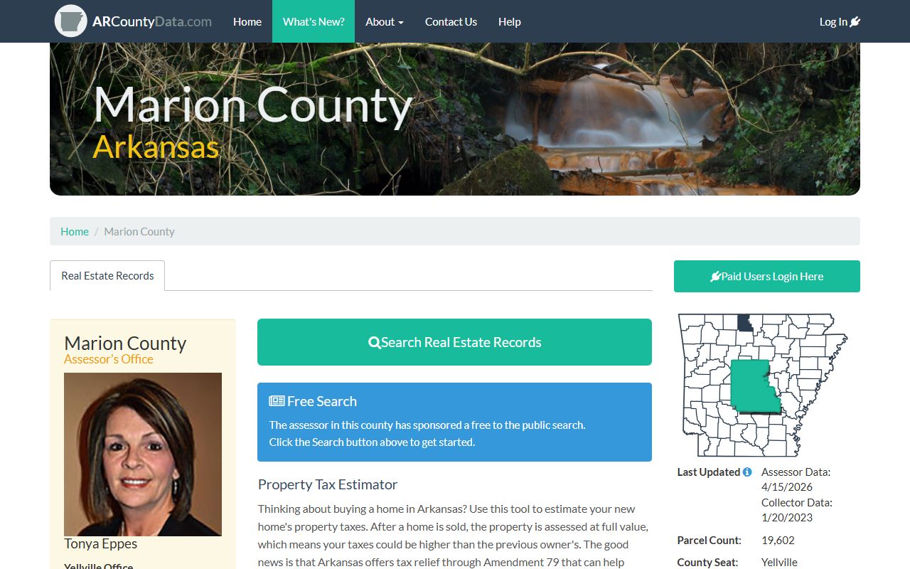 Marion County Arkansas property records online database