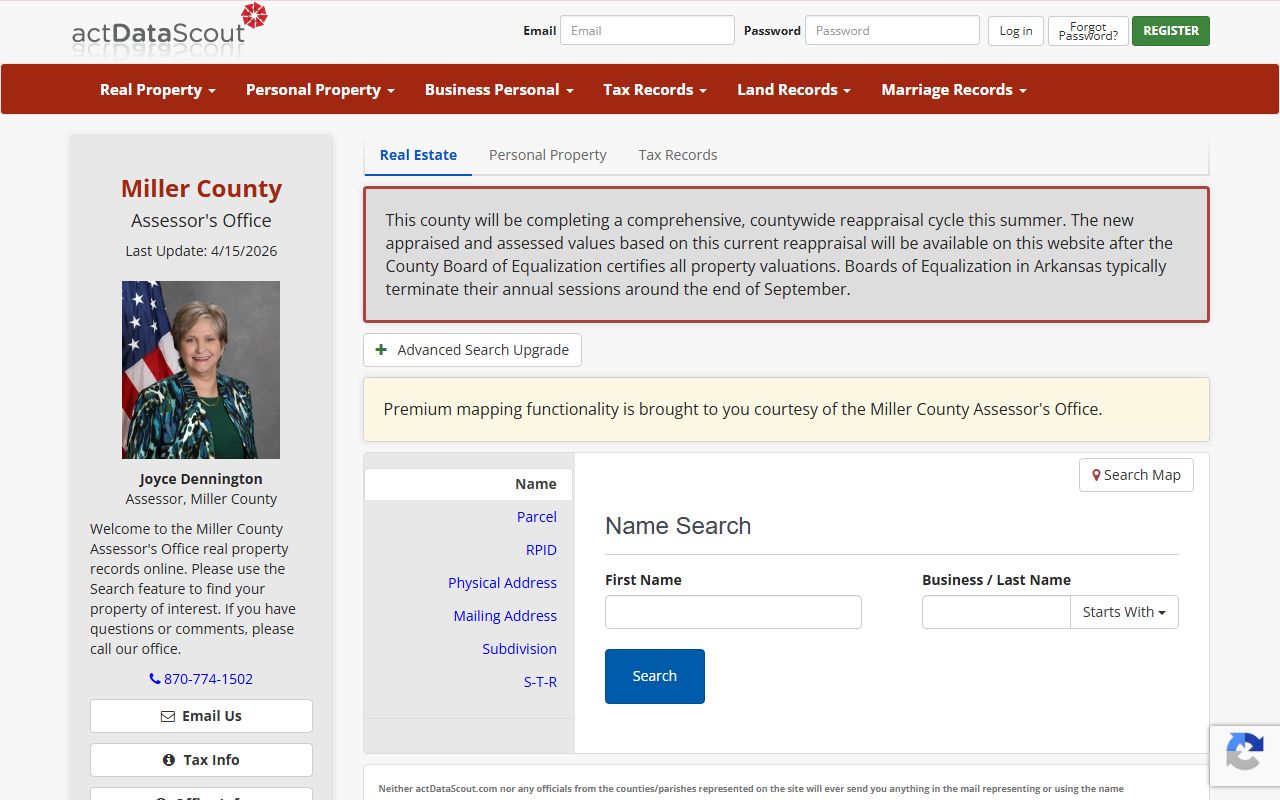 Miller County Arkansas property records online database