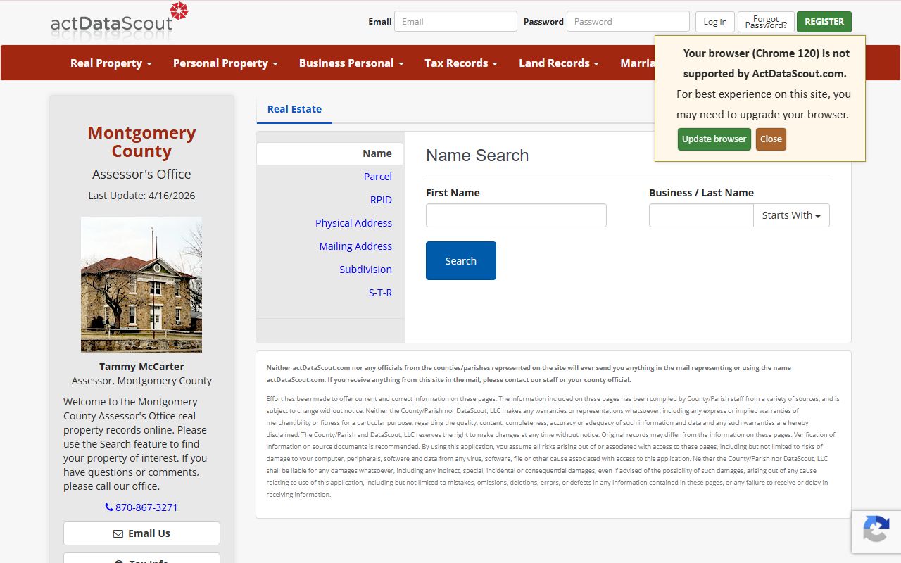 Montgomery County property records search portal