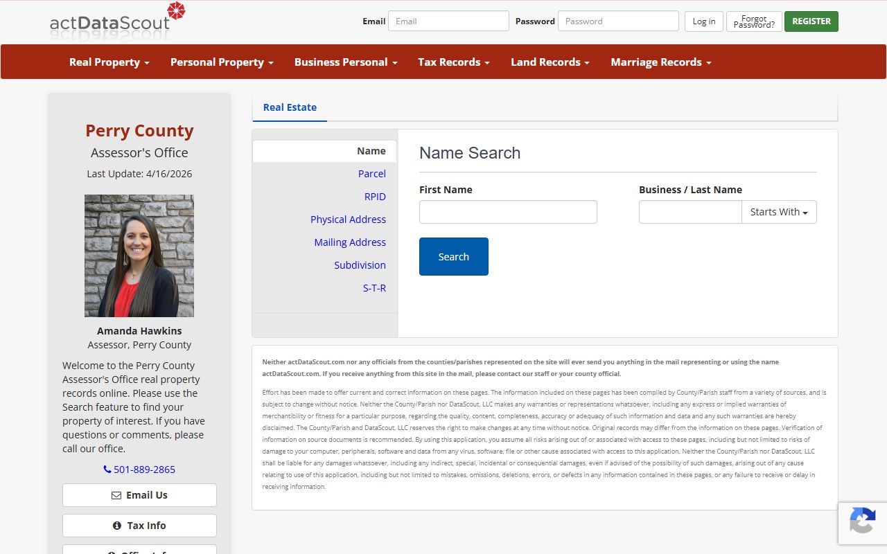 Perry County property records search portal