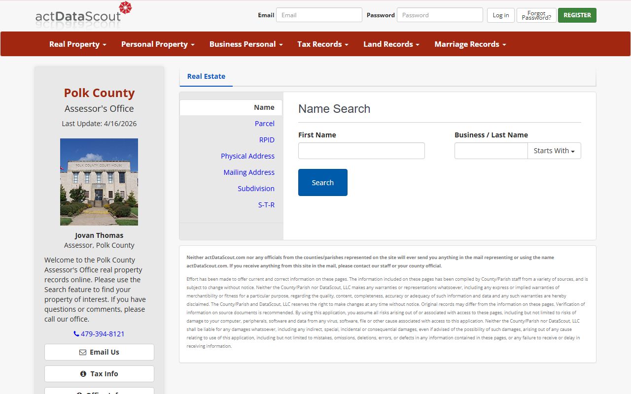 Polk County property records search portal