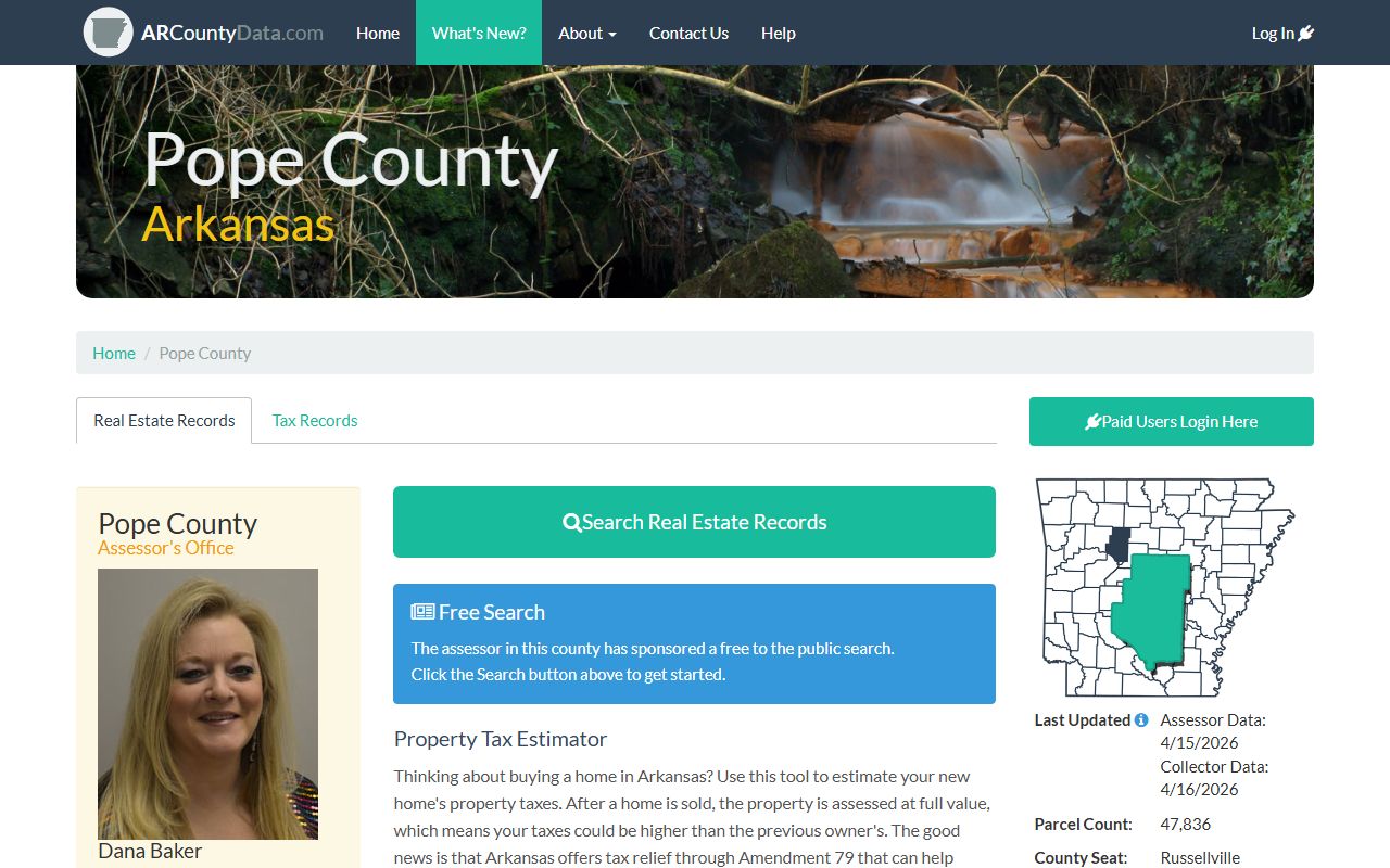 Pope County property records search portal