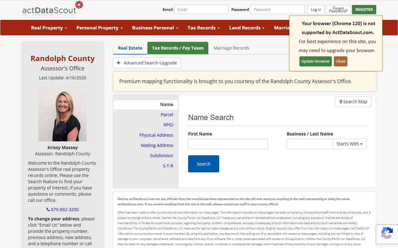 Randolph County Circuit Clerk property records office