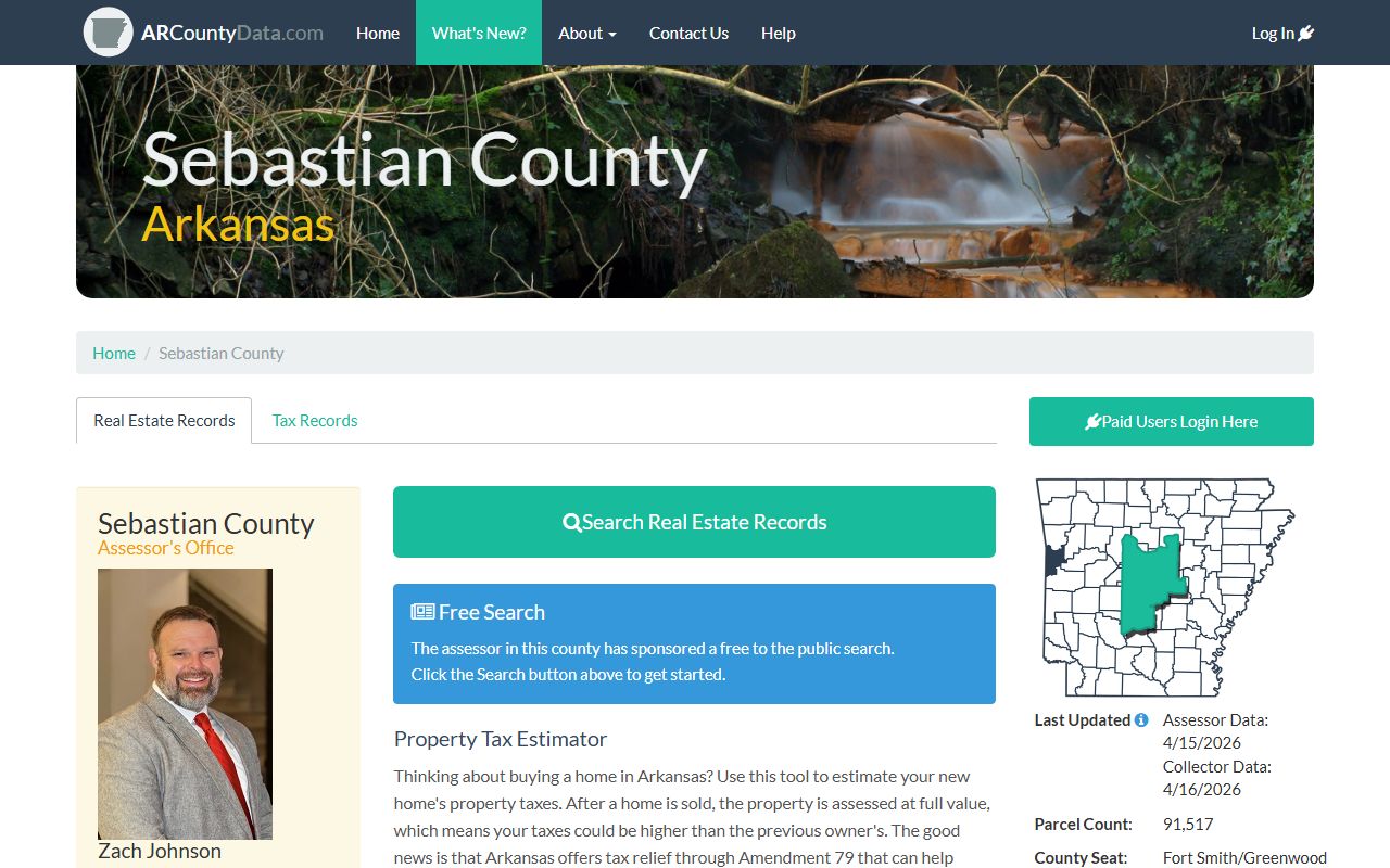 Sebastian County Arkansas property records online database