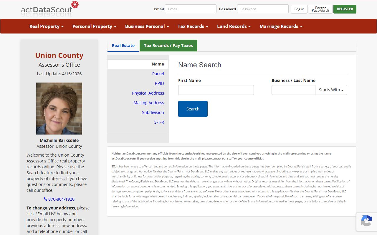 Union County Arkansas property records online database