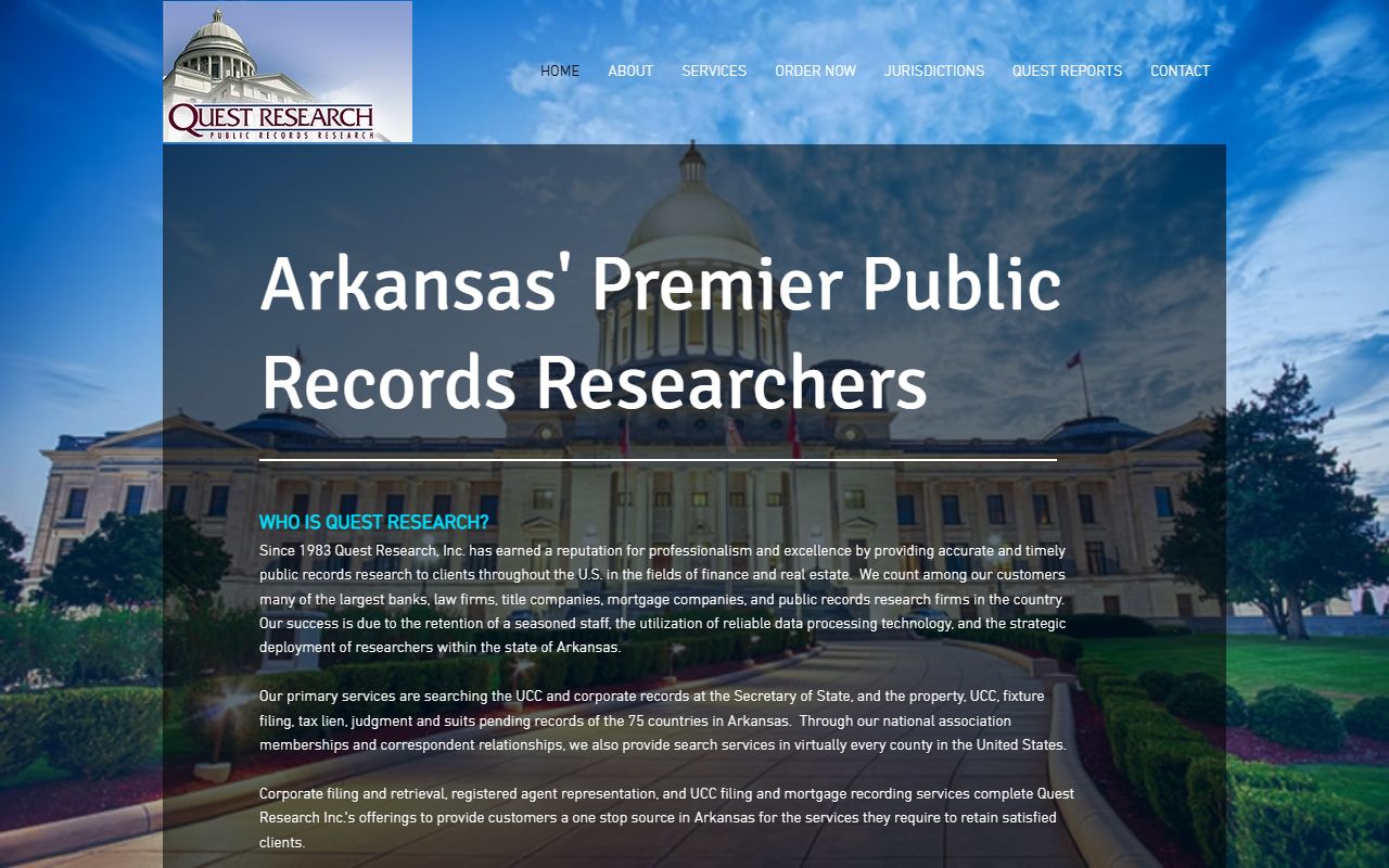 Quest Research professional Arkansas property records research services